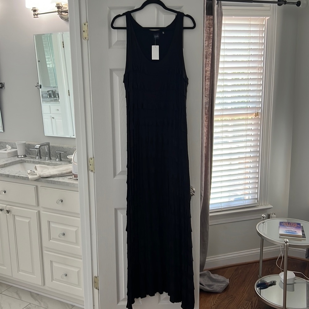Long scoopneck Maxi tank dress blue by Saks fifth Avenue